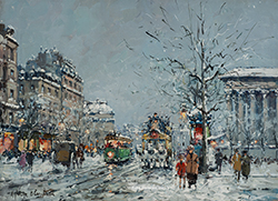 Boulevard de la Madeleine, Winter - Antoine Blanchard
