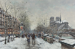 Winter in Paris, Notre-Dame - Antoine Blanchard