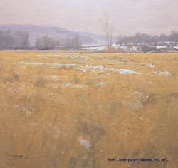 The Beauty in Winter's Grays by Ben Bauer - 18 x 19 inches Signed contemporary american tonalist landscapes winter snow wisconsin 