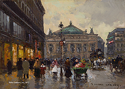Avenue de l'Opera by Edouard Leon Cortes - 13 x 18 inches Signed school of paris 