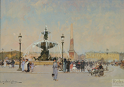 Place de la Concorde - Eugene Galien-Laloue