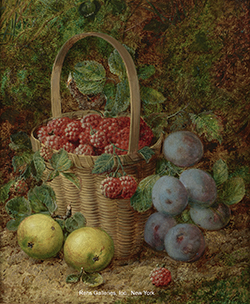 Still Life of Fruits and a Basket of Raspberries - George Clare