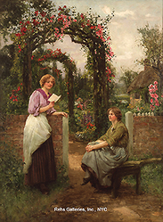 Conversation in the Garden - Henry John Yeend King