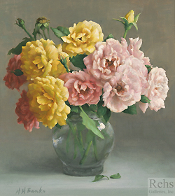 In Full Bloom by Holly Hope Banks - 14 x 13 inches Signed contemporary american still lfie 