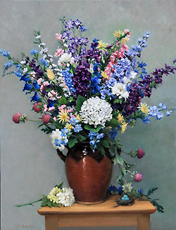 Summer Bouquet by Holly Hope Banks - 29 x 23 inches Signed contemporary american still life flowers floral 