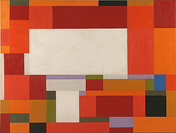 Untitled by Ilya Bolotowsky - 25 3/4 x 34 inches Signed and dated '52 neoplasticism abstract non-objective color field neo-plasticist 