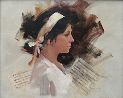 Orchestral Suite by Katie Swatland - 16 x 20 inches Signed; also signed and titled on the reverse figurative head study