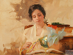 Ode to Joy by Katie Swatland - 12 x 16 inches Signed; also signed and titled on the reverse american contemporary genre figureative portrait 