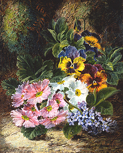 Pansies and Lilacs - Oliver Clare