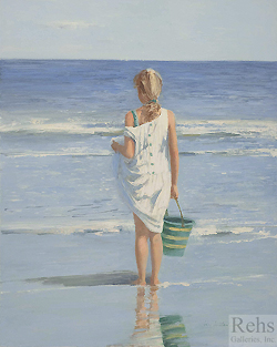 August Morning by Sally Swatland - 30 x 24 inches Signed; also signed and titled on the reverse contemporary american beach scenes 
