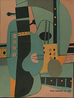 Musical Instruments by Ugo Omleto Giannini - 26 x 20 inches Signed and dated '53 american intalian modern abstract cubism cubistic 