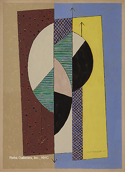 Abstract by Ugo Omleto Giannini - 30 x 22 inches Signed and dated '51 american abstract leger klee picasso 