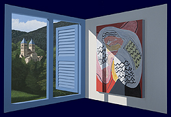 Dreaming by Warner Friedman - 42 x 62 inches Signed and titled on the reverse american contemporary landscape trompe loeil 
