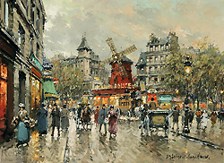 Le Moulin Rouge, Place Blanche a Montmartre