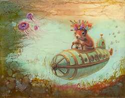 Atlantis (Floriferous Vintage Series, Squirrel/Submarine) - Carrie Goller