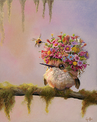 Bernadette (Floriferous Bouffant Hummingbird) - Carrie Goller