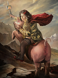 The Pig Rider Crossing the Alps - David Bowers