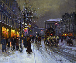 Boulevard de la Madeleine, Winter - Edouard Léon Cortès