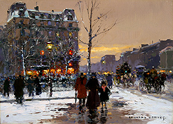Place Pigalle, Winter - Edouard Léon Cortès