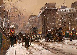 Porte St. Martin, Winter - Edouard Léon Cortès
