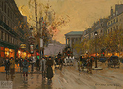 Place de la Madeleine et rue Cambon - Edouard Léon Cortès