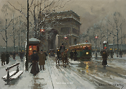 Arc de Triomphe, Winter