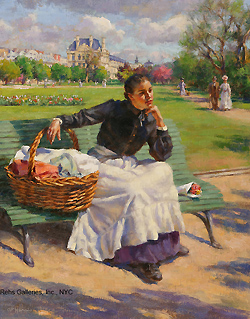 Daydreams (Laundress in the Tuileries, Paris)