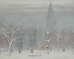Winter in Washington Square, New York
