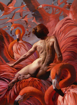 Flamingo Garden - Julie Bell