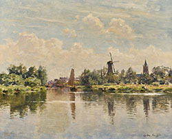 Dutch Sloop Departing - Louis Aston Knight