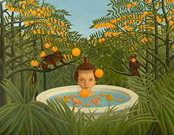 Naoko Bathing in the Orange Forest of Rousseau