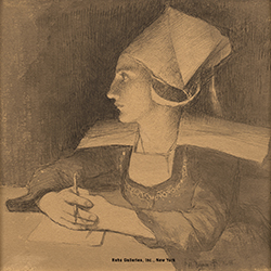 Bretonne écrivant - Brittany Woman Writing - Dagnan-Bouveret, Pascal-Adolphe-Jean