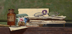 Bottle with Letters, Glasses and Pen, study
 - Todd M. Casey