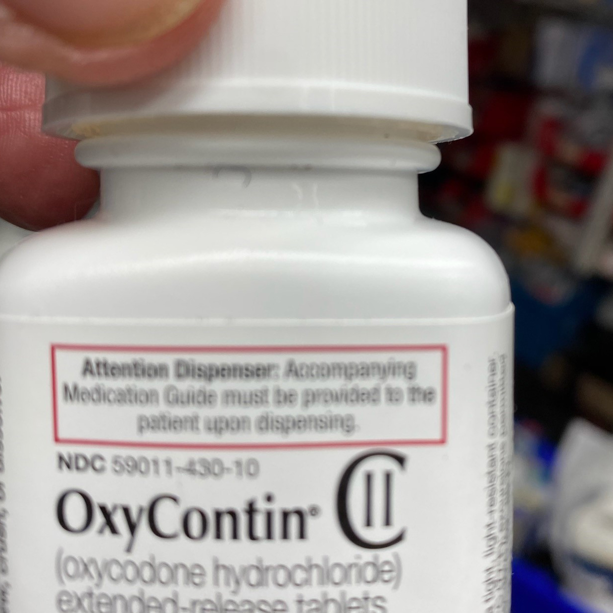 OxyContin bottleDescription automatically generated