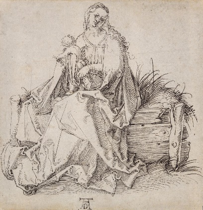 an image of a woman and baby seated on a fence.