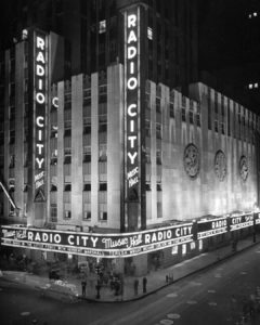 photo of Radio City in 1941Description automatically generated