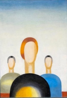 image of three faceless figures