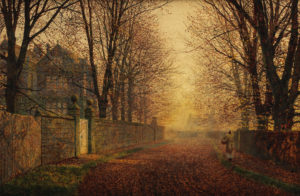 An autumnal, Northern English townscape by John Atkinson Grimshaw sold at Bonhams