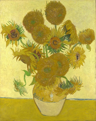 A vase with sunflowers by Van Gogh