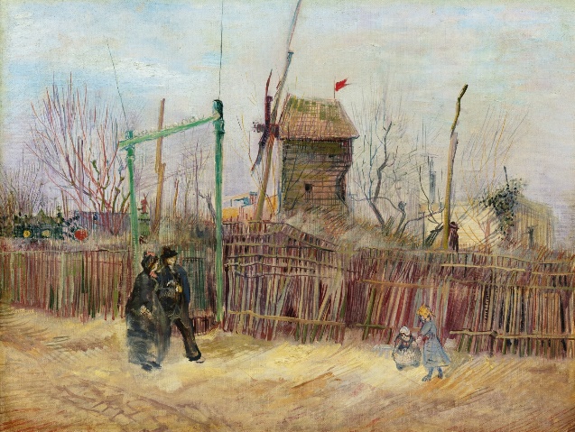 A landscape with figures and a windmill